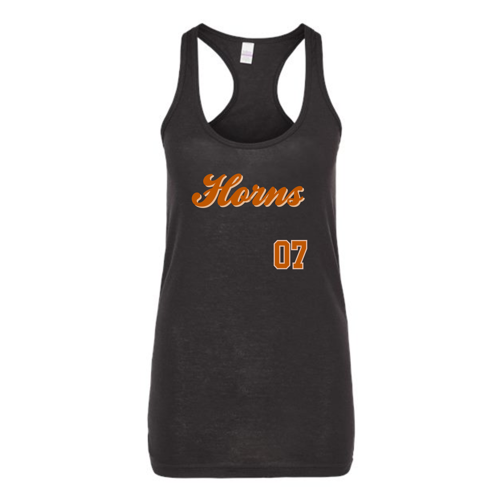 Womens Horns Racerback Tank